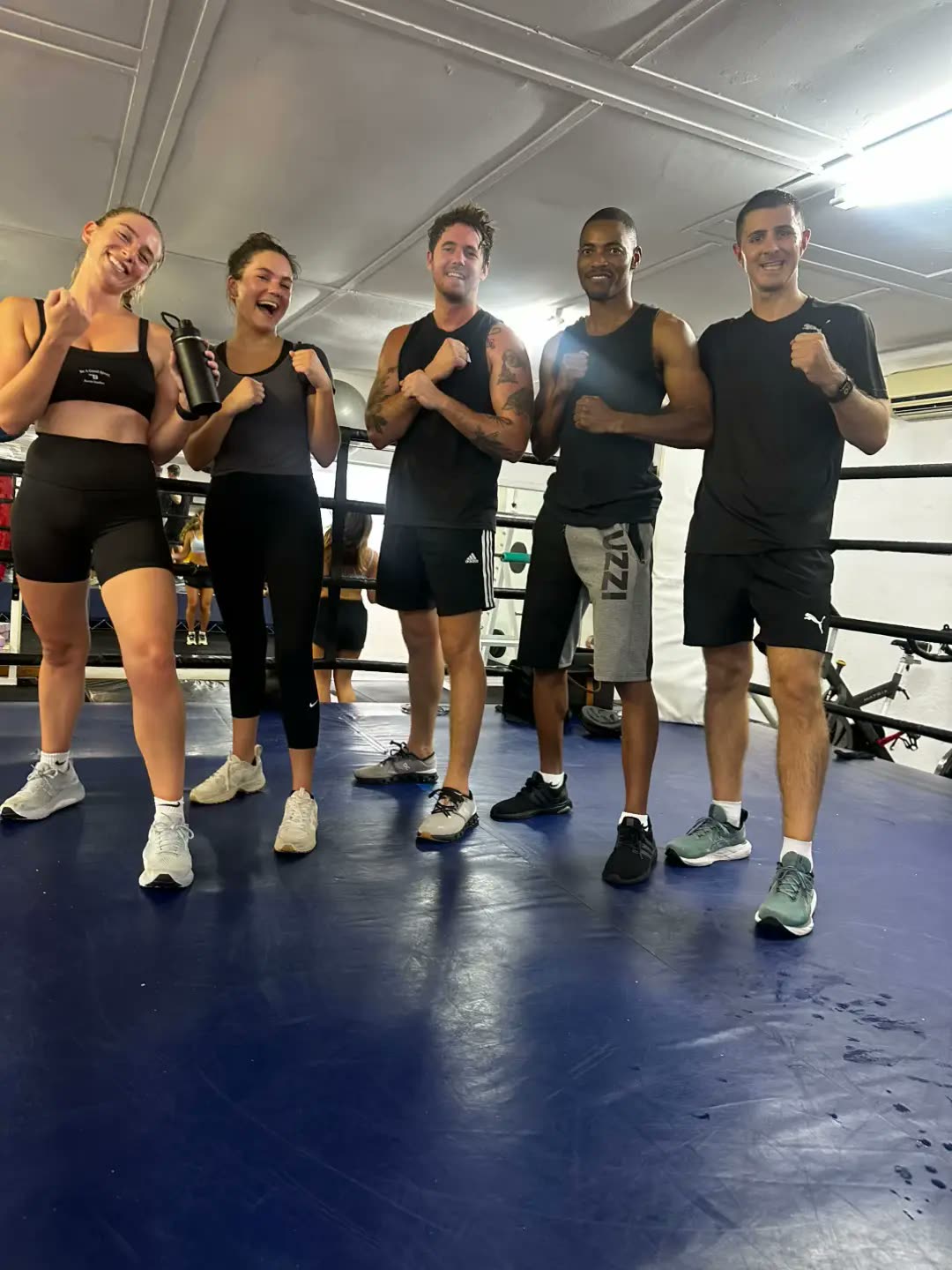 Pad work with Coach Prince